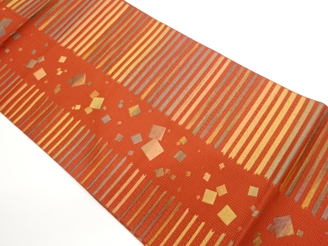 JAPANESE KIMONO / NAGOYA OBI / CHIKUZEN HAKATA / WOVEN SCATTERED PAPER